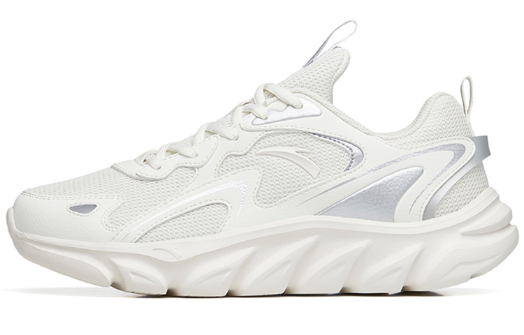 Anta Running Collection Comfortable Abrasion Resistant Low top Running Shoes Women’s White Silver