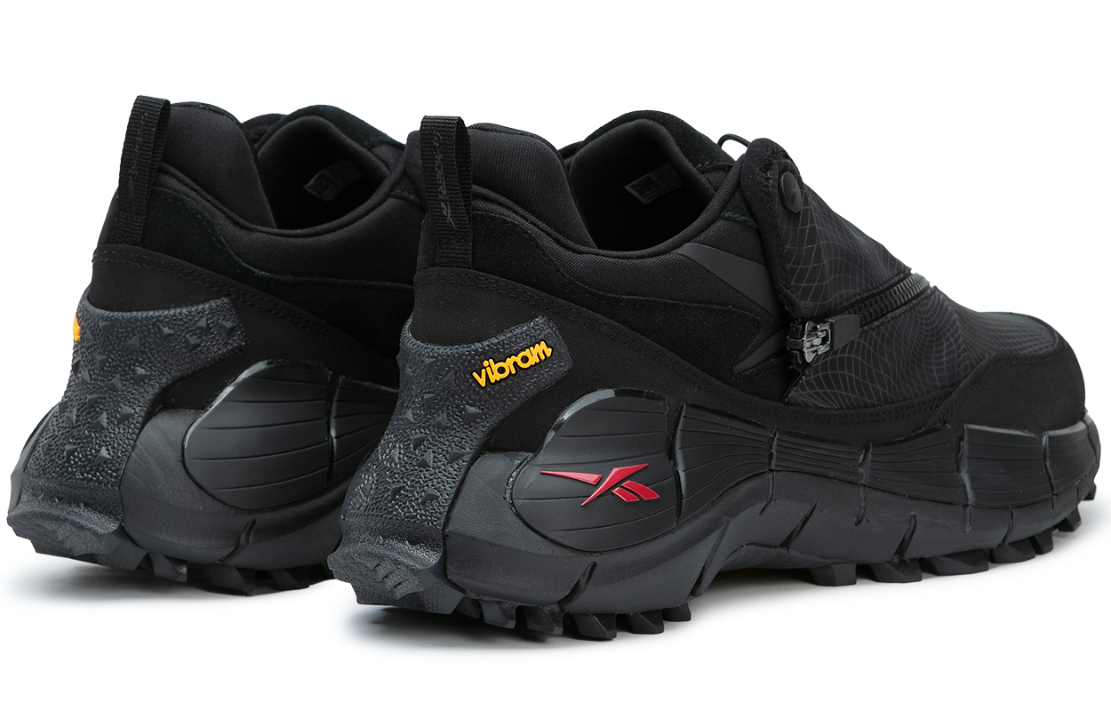 Spyder x Reebok Zig Kinetica Abrasion Resistant Low top Trail Running City Commuting Running Shoes Unisex Black