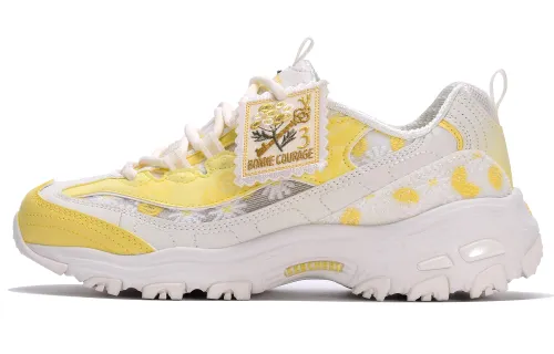 Skechers Withering Slip Resistant Abrasion Resistant Low top Chunky Sneakers Women's Beige Yellow