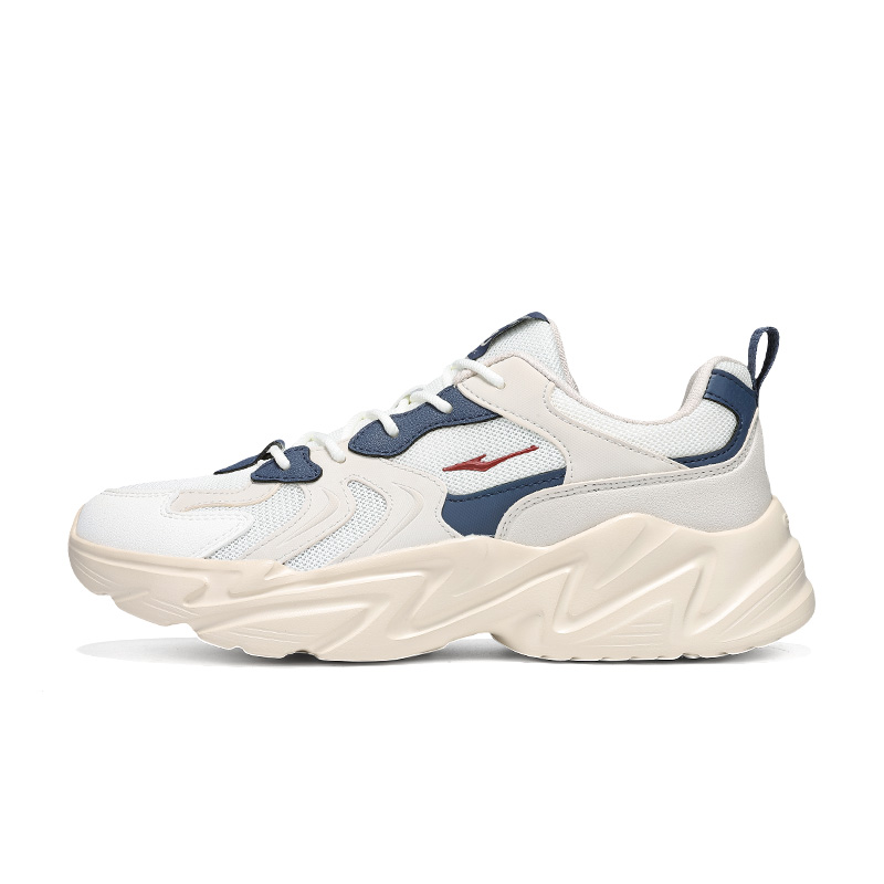 Erke Cushioning Slip Resistant Abrasion Resistant Low top Casual Running Shoes Men’s White Gray
