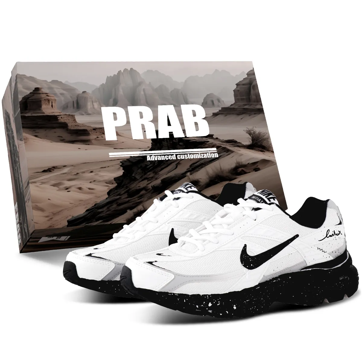 Nike Initiator Cushioning Breathable Support Low top Running Shoes Unisex White