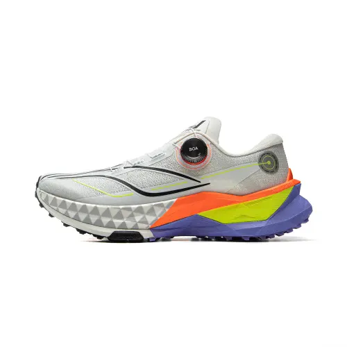 Li Ning De Lu 2 PRO Cushioning Slip Resistant Abrasion Resistant Rebound Low top Trail Running Shoes Men's Gray