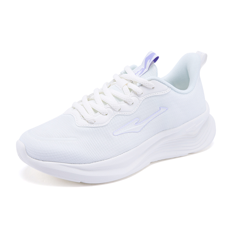 Erke Cushioning Slip Resistant Breathable Low top Casual Running Shoes Women’s Microcrystal White