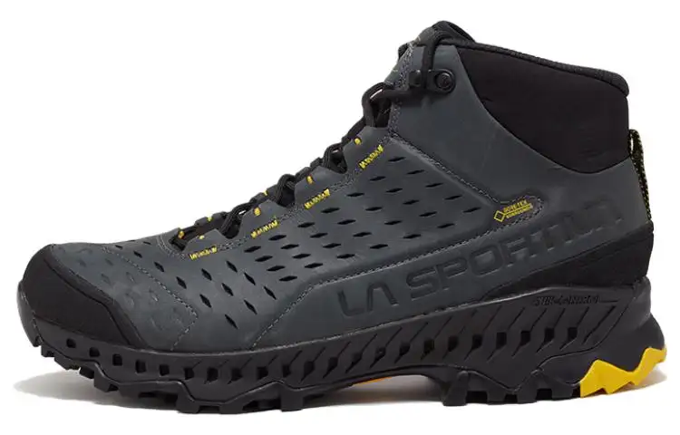 LA SPORTIVA Pyrramid Abrasion Resistant Breathable Mid top Outdoor Shoes Unisex Gray Yellow