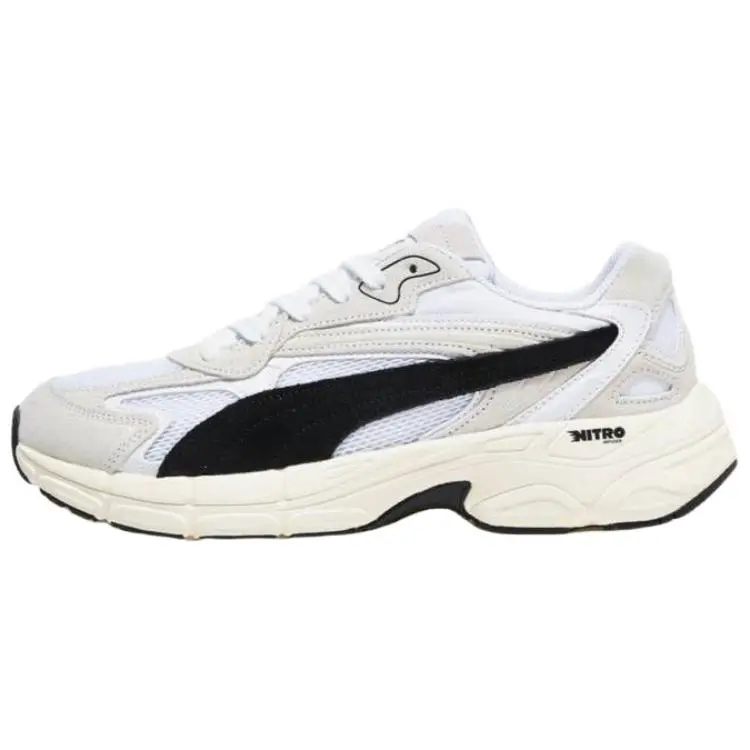 PUMA Teveris Nitro Slip Resistant Abrasion Resistant Low top Casual Running Shoes Unisex White