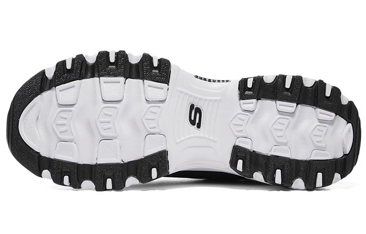 Женские кроссовки Skechers D'LITES 1.0 (черно-белые) — фото 5
