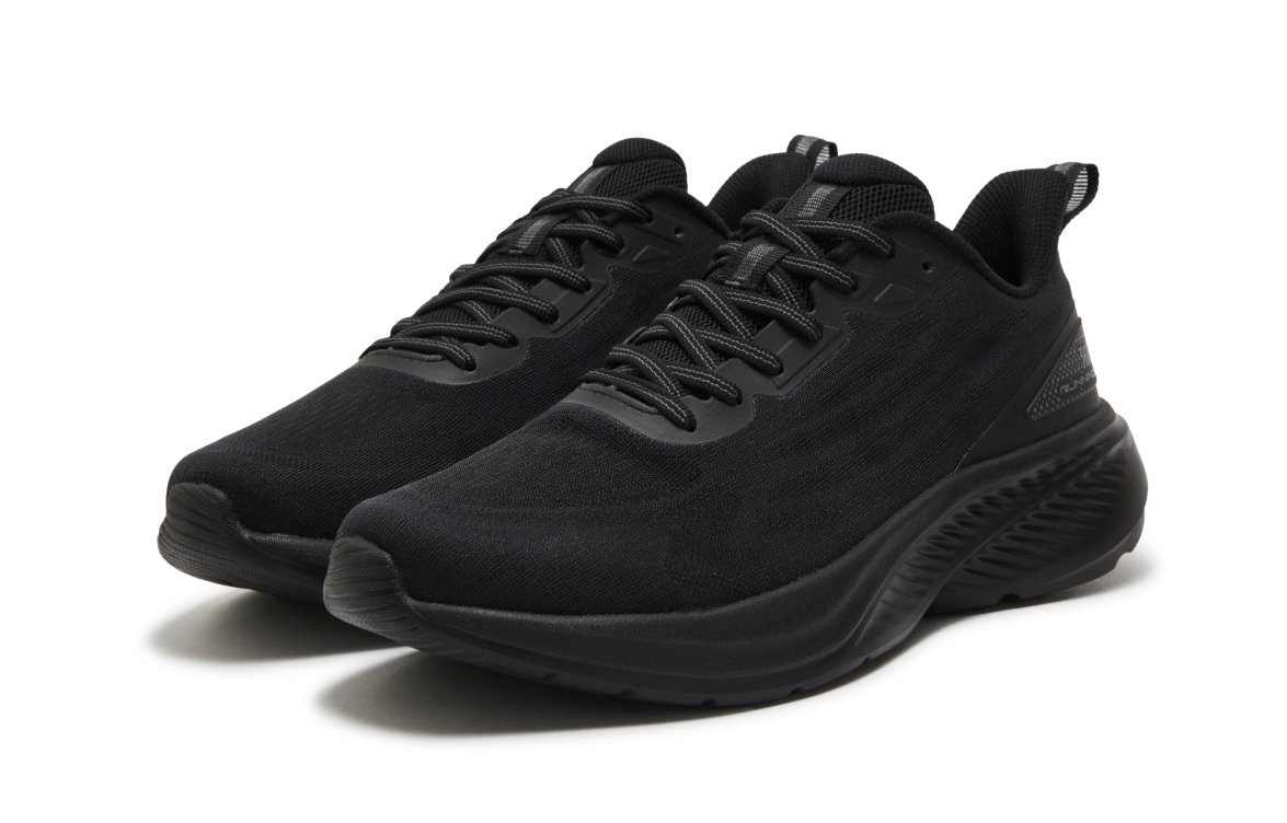 361° Cushioning Abrasion Resistant Breathable Low top Casual Sprint Running Shoes Men’s Obsidian Black
