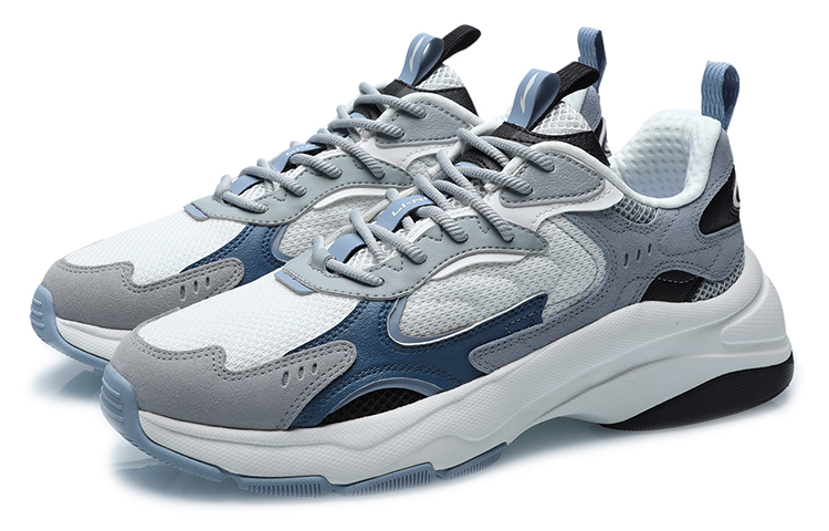 Li Ning Abrasion Resistant Low top Running Shoes Men’s White Blue