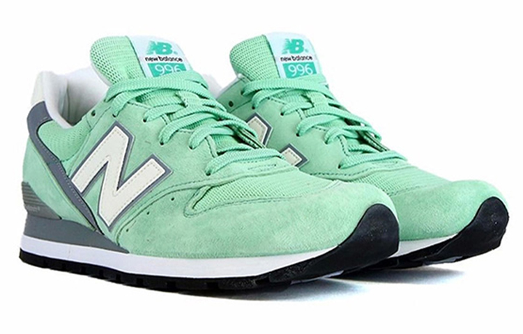 Мужские кроссовки New Balance 996 (зелено-белые) — фото 2