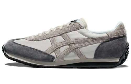 Onitsuka Tiger New York Lace Up Cushioning Slip Resistant Abrasion Resistant Low top Running Shoes Unisex Ecru Gray