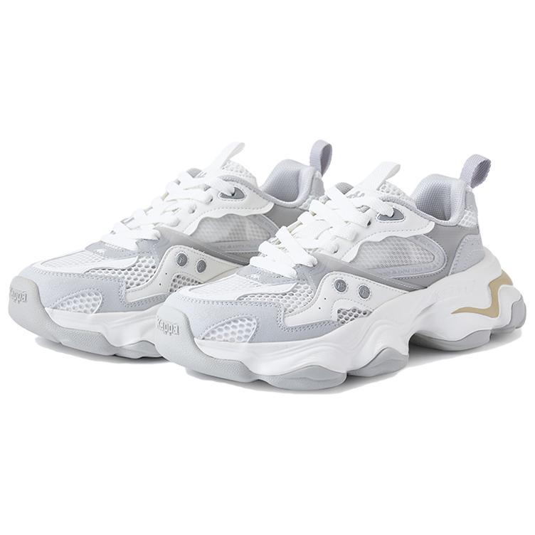 Kappa Slip Resistant Abrasion Resistant Slip Resistant Abrasion Resistant Low top Running Shoes Unisex White Gray