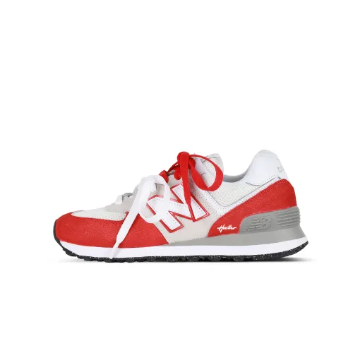 New Balance NB 574 Cushioning Abrasion Resistant Breathable Low top City Commuting Running Shoes Unisex Red White