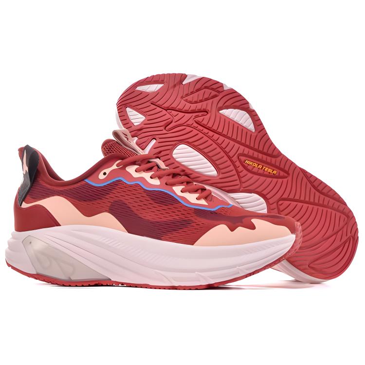 JNDO Cushioning Breathable Low top Running Shoes Unisex Volcano Red