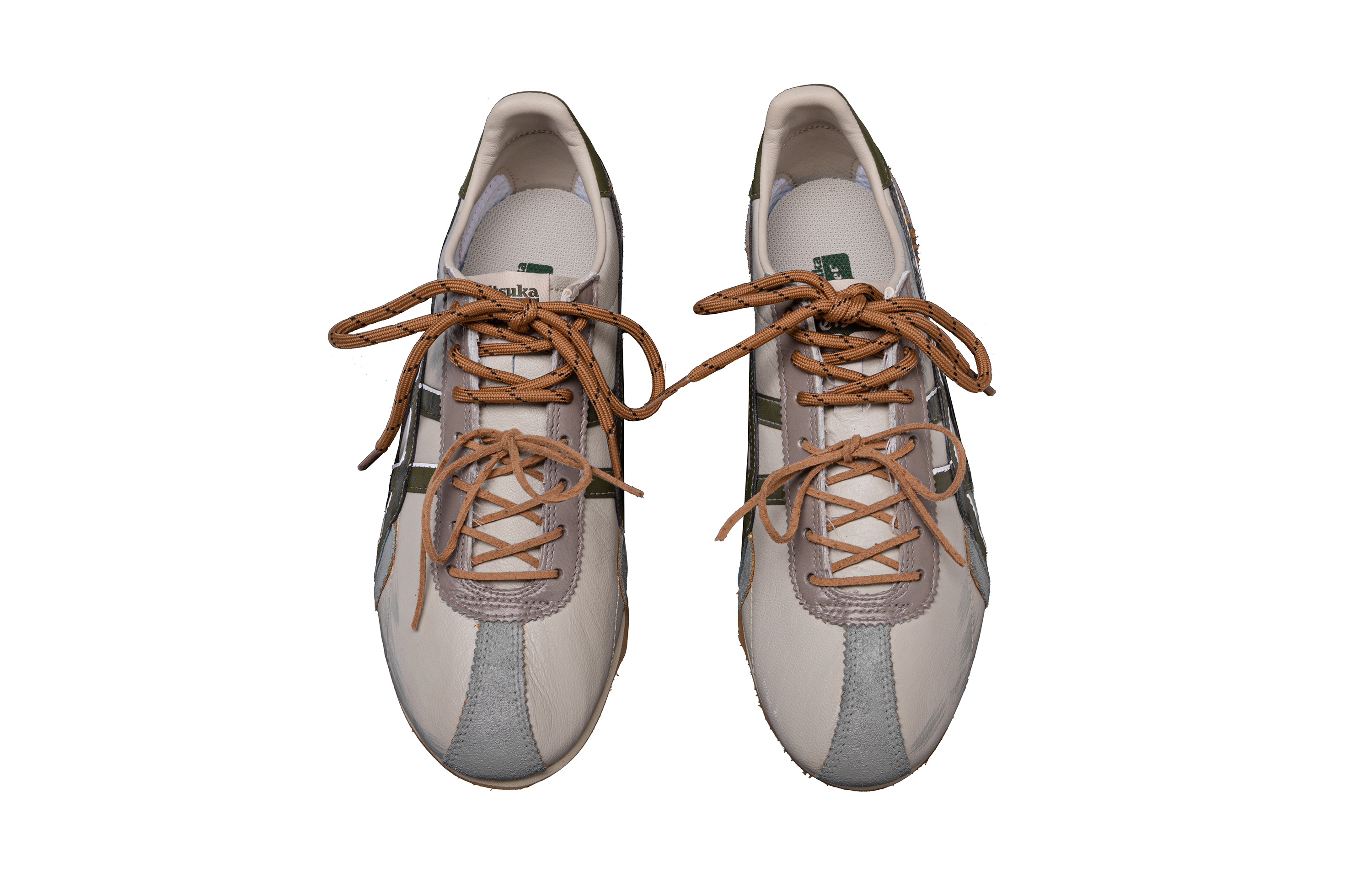 Onitsuka Tiger Runspark Synthetic Leather Low top Running Shoes Unisex Beige Yellow