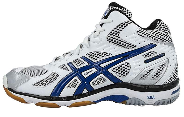 ASICS Gel Beyond 3 Mesh Abrasion Resistant Breathable Mid top Running Shoes Men's White Blue