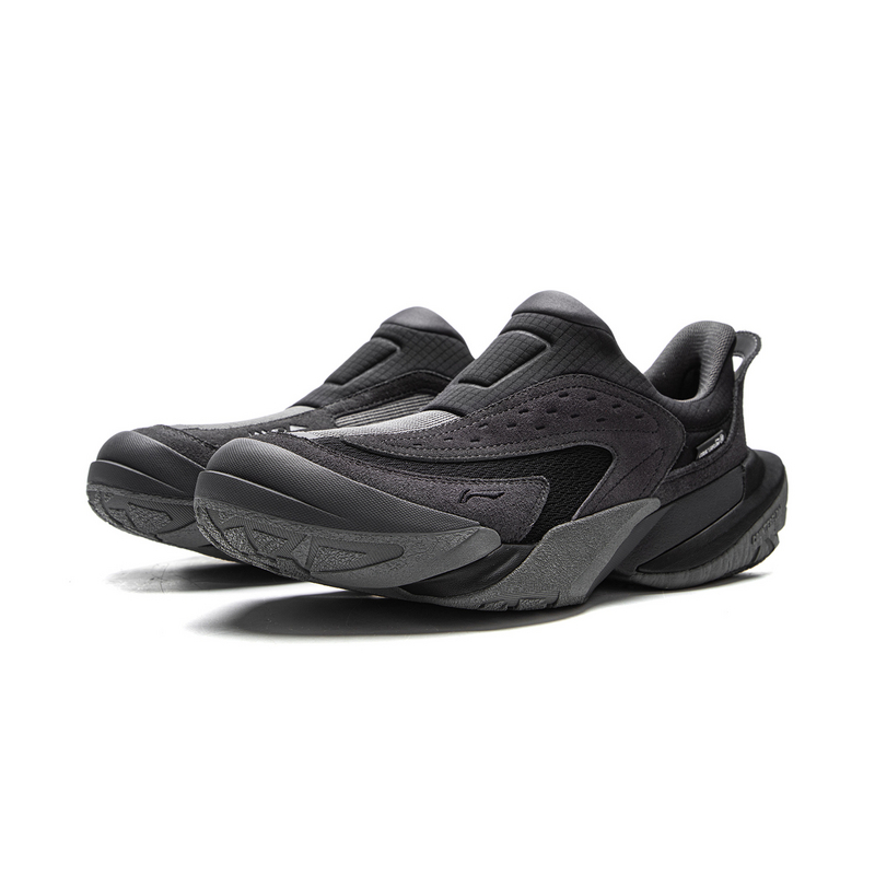 Li Ning Outdoor CF Tracing Cushioning Rebound Low top Outdoor Shoes Unisex Gray Black