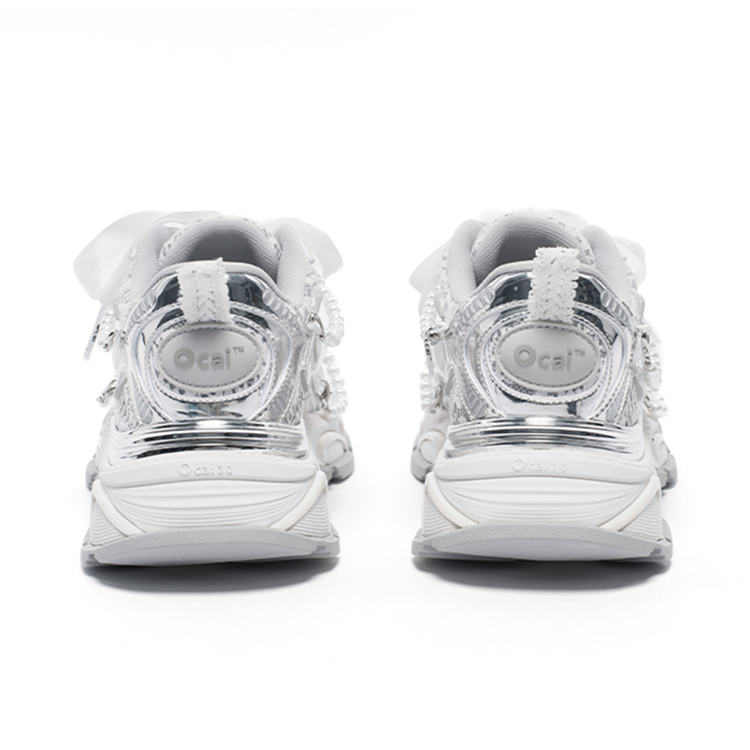 Ocai Runtech3.0 Lightweight Low top Casual Running Shoes Unisex Bridal Silver