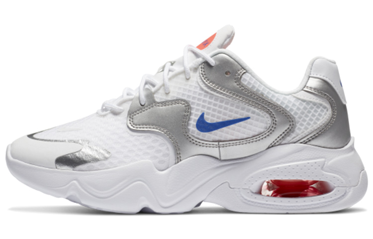 Женские кроссовки Nike Air Max 2X (бело-серебристые)