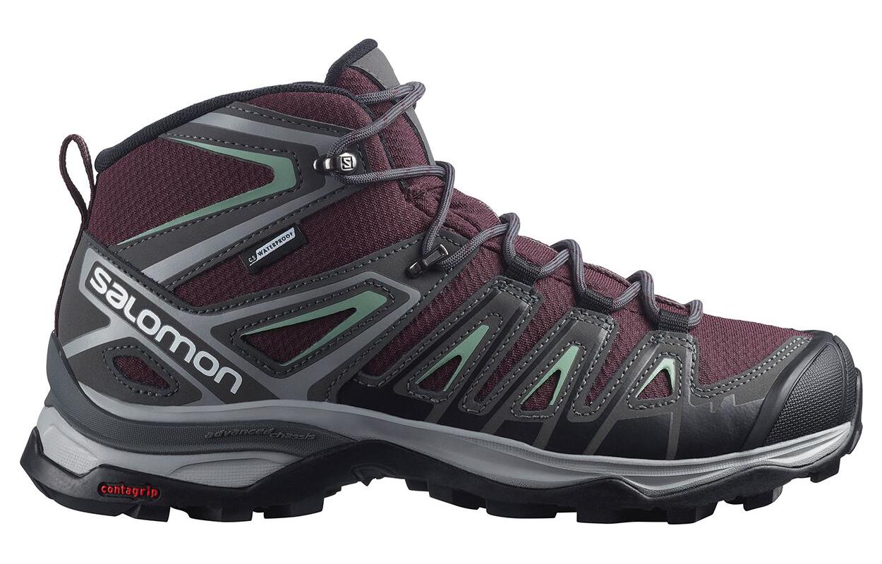 SALOMON Women’s X Ultra Pioneer Mid CSWP ‘Wine Tasting Granite Green’