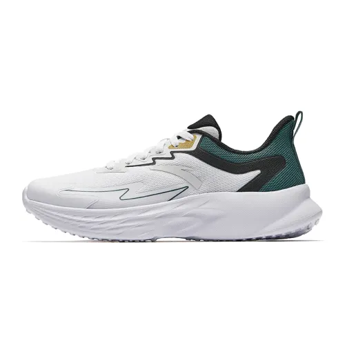 Anta Slip Resistant Abrasion Resistant Slip Resistant Abrasion Resistant Low top Casual Running Shoes Men's White Green