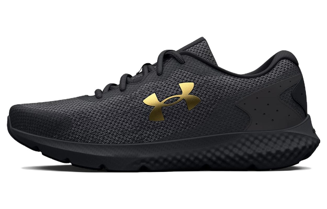 Мужские кроссовки Under Armour Charged Rogue 3 (черно-золотые)
