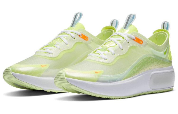 Женские кроссовки Nike Air Max Dia SE (светло-зеленые с оранжевым) — Светло-зелёный / оранжевый — фото 3