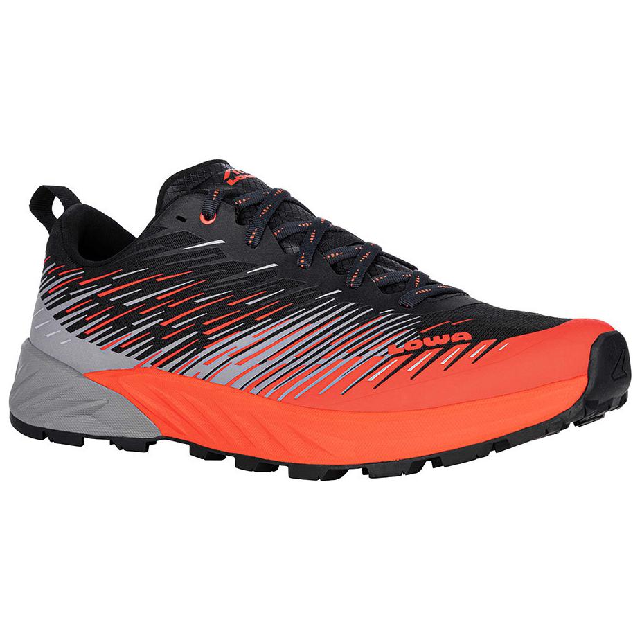 Lowa Cushioning Slip Resistant Low top Running Shoes Men’s Black Orange Gray