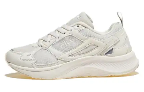 FILA Field Gauge Light Cushioning Abrasion Resistant Cushioning, Wear Resistant Low top Running Shoes Women's White