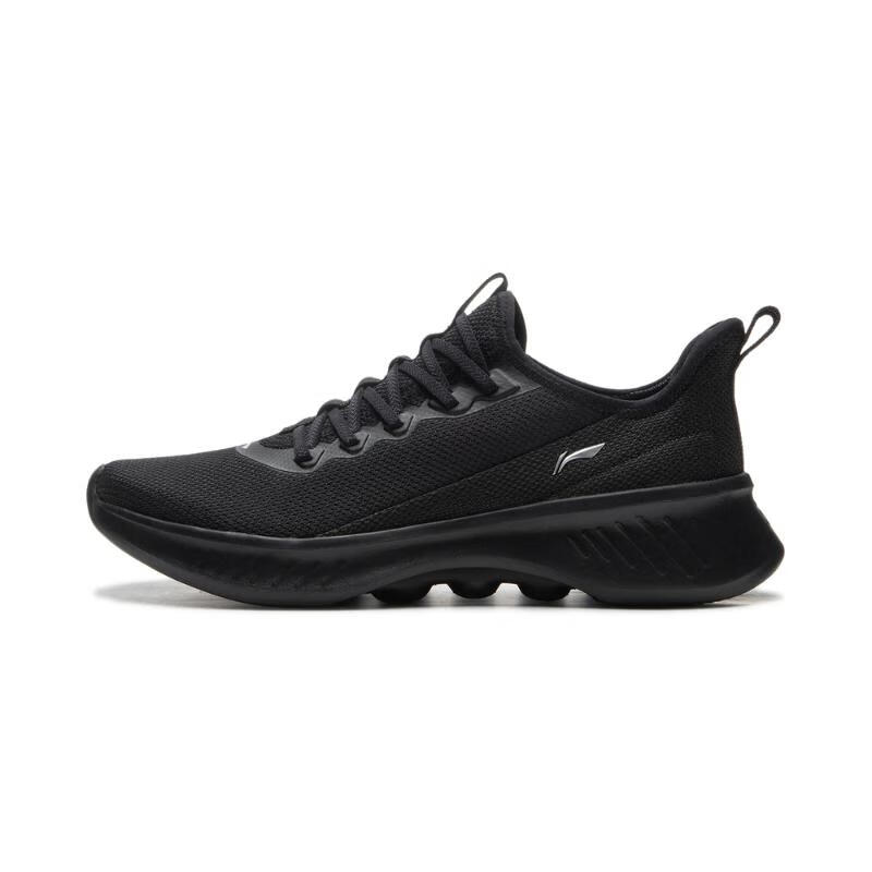 Li Ning Fabric Slip Resistant And Breathable Low top Running Shoes Men’s Black