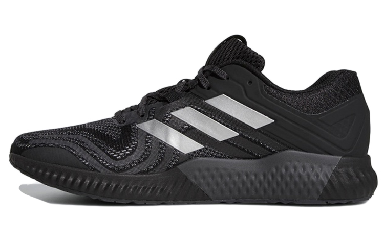 Adidas Aerobounce st 2 fashionable and comfortable sports fabric non-slip and wear-resistant low-top casual running shoes men and women same style black gray silver