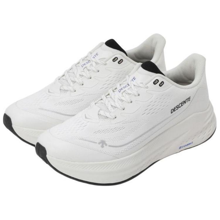 DESCENTE Slip Resistant Abrasion Resistant Slip Resistant Abrasion Resistant Low top Casual Running Shoes Unisex White