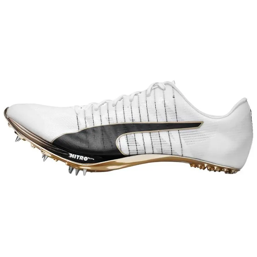 PUMA EvoSPEED Sprint Nitro 2 Slip Resistant Abrasion Resistant Low top Sprint Running Shoes Unisex White Black