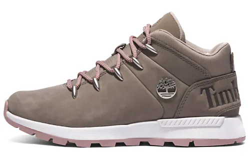 Timberland Sprint Trekker Abrasion Resistant Breathable Mid top Outdoor Shoes Women's Gray Pink