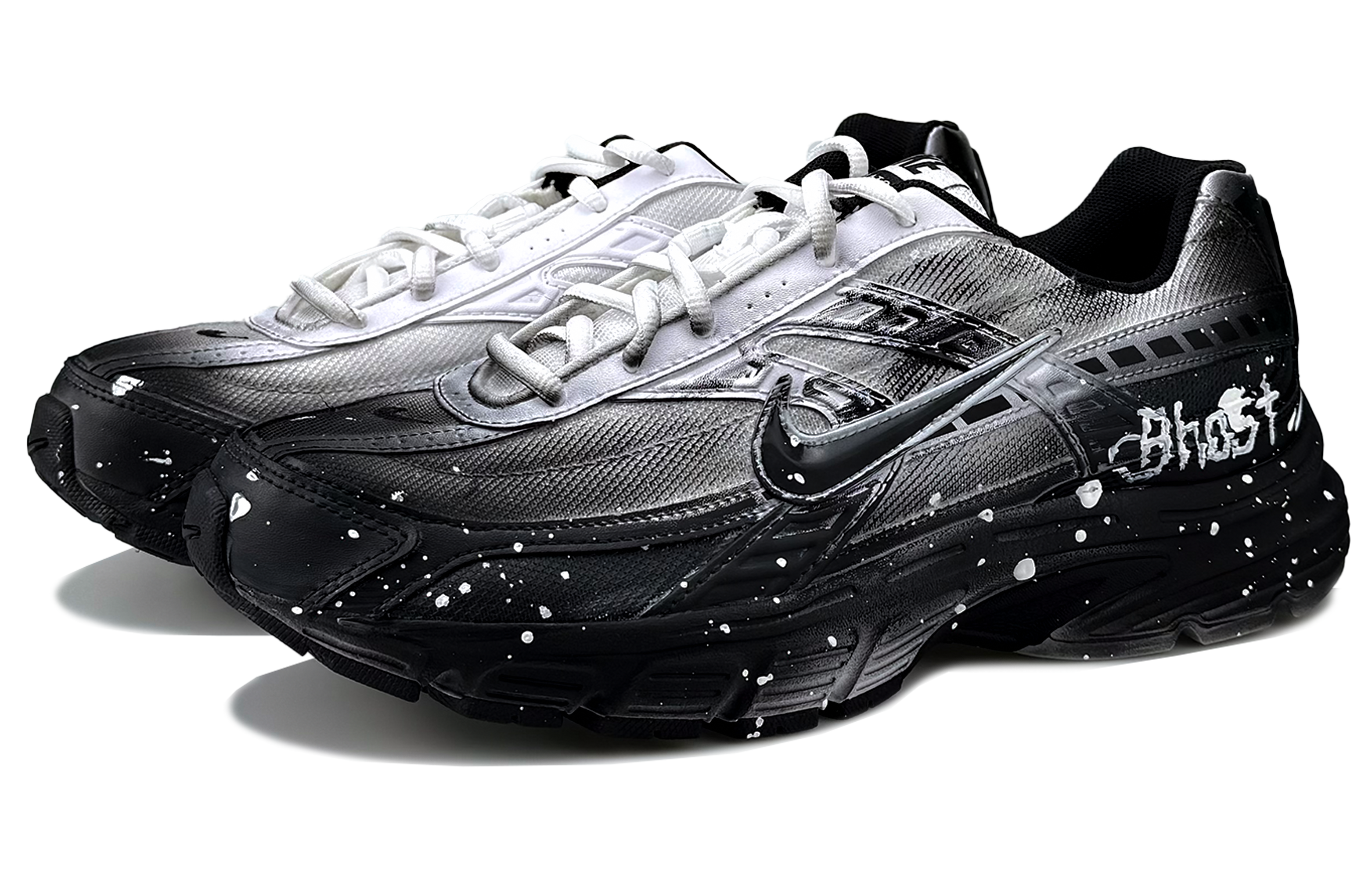 Nike Initiator Abrasion Resistant Low top Running Shoes Men’s Black White
