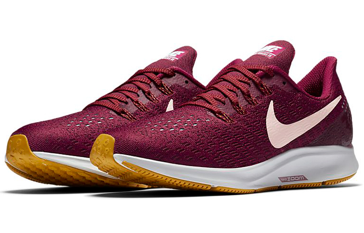Женские кроссовки Nike Pegasus 35 (бордовый) — фото 3