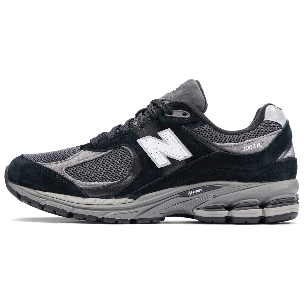 New Balance 2002R Black Dark Grey White