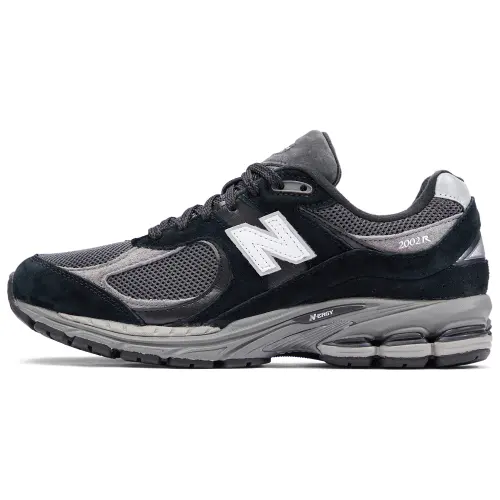 New Balance 2002R Black Dark Grey White