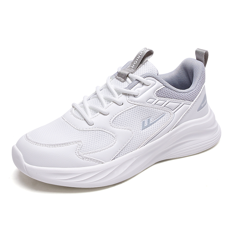 Warrior Low top Casual Running Shoes Unisex White Gray