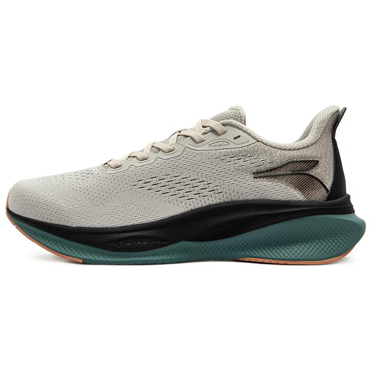 361° Cushioning Abrasion Resistant Rebound Low top Sprint Running Shoes Unisex Gray Black