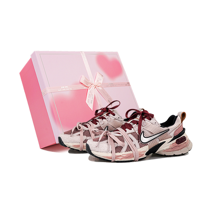 Nike V2K Run Abrasion Resistant, Breathable, Lightweight Low top Running Shoes Women's Pink Silver