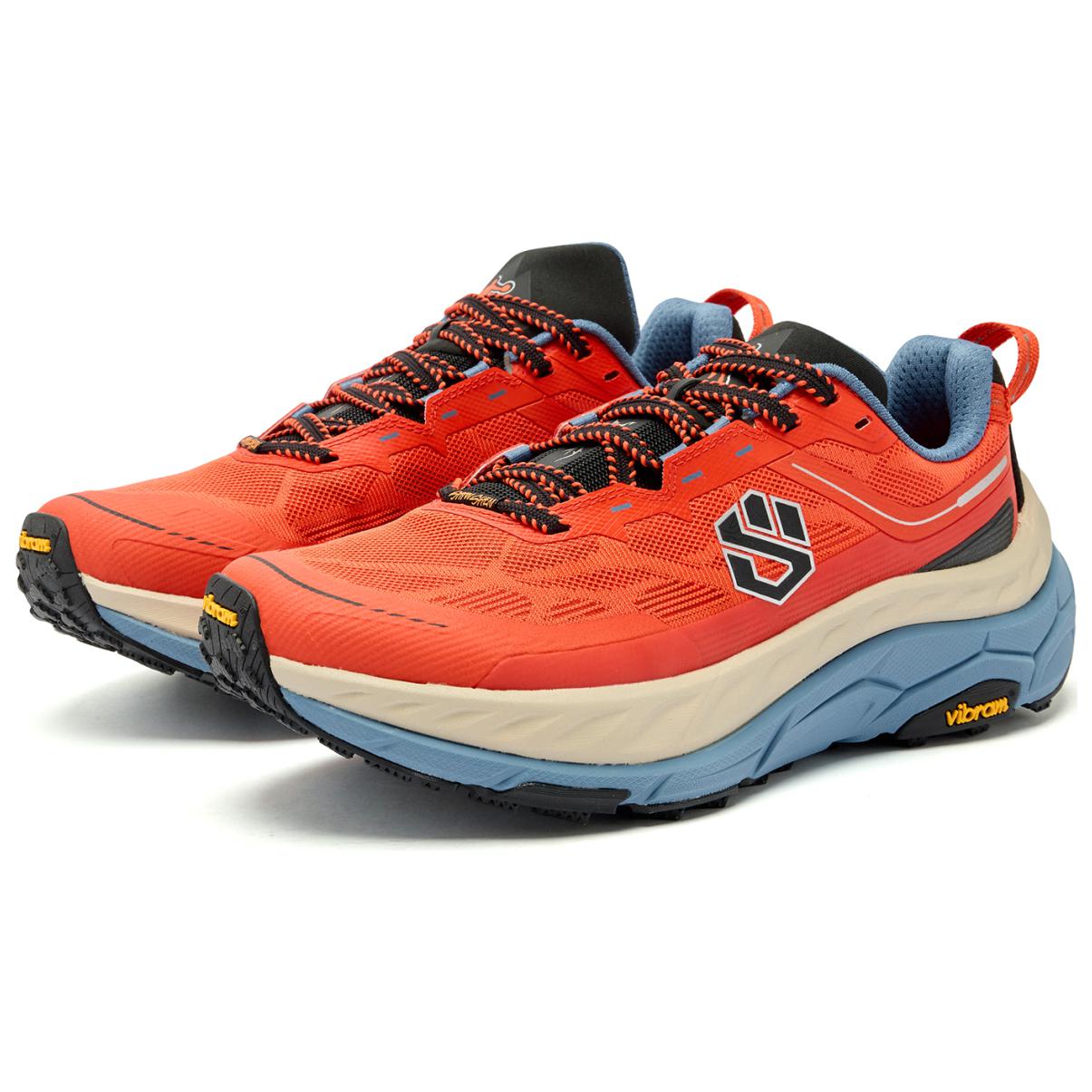 QIAODAN Mountain God 2.0 Running Shoes Men’s Low Top Bright Orange/Shadow Blue