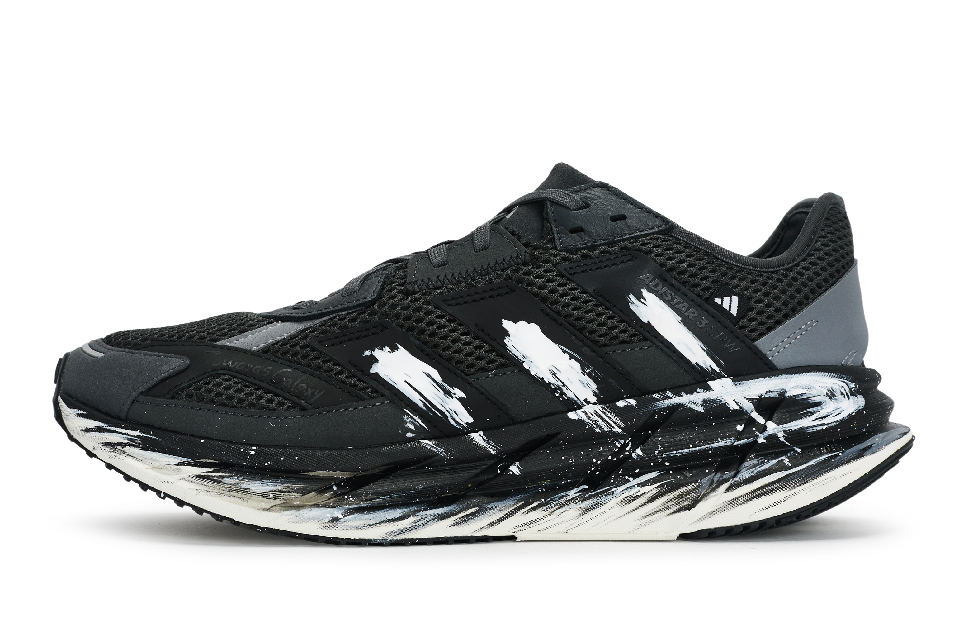 Adidas ADISTAR 3 Abrasion Resistant Low top Running Shoes Unisex Black White Gray