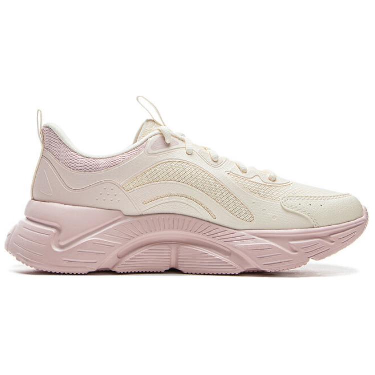 Li Ning Low top Casual City Commuting Running Shoes Women’s Beige White Pink