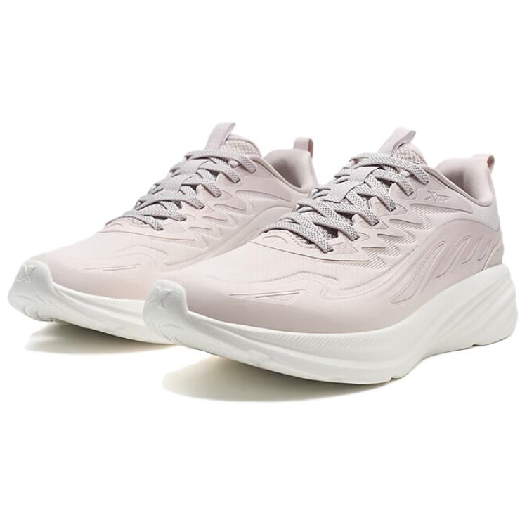 XTEP Cushioning Coverage Lightweight Low top Casual Running Shoes Women’s Pure Pink Silent Gray