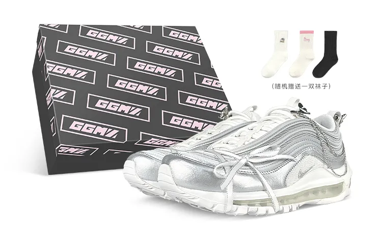 Nike Air Max 97 Slip Resistant, Abrasion Resistant, Lightweight Low top Running Shoes Women's Gray White Silver
