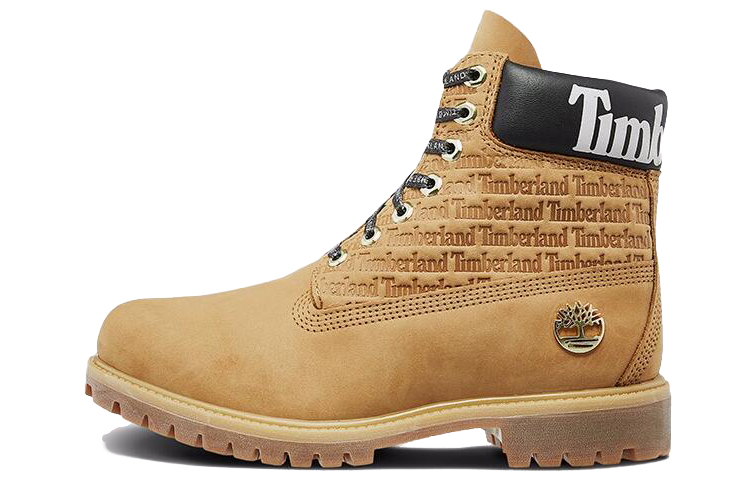 Timberland Tianbolan Premium Series 6 дюймов классический Короткая трубка с логотипом с полным принтом прогулочная обувь мужской стиль пшеничный цвет