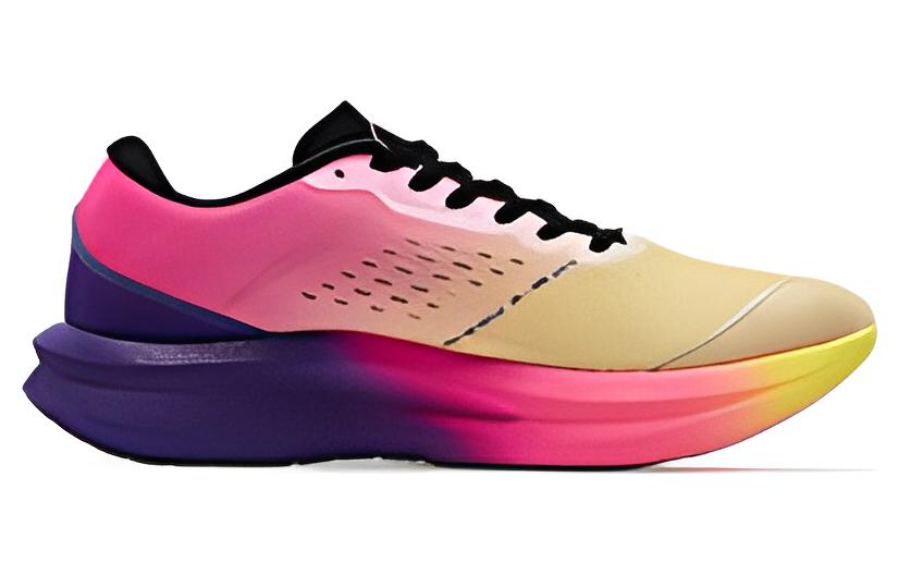 QIAODAN Strong Wind 1.0 Cushioning Slip Resistant Abrasion Resistant Low top Running Shoes Men’s Pink Purple