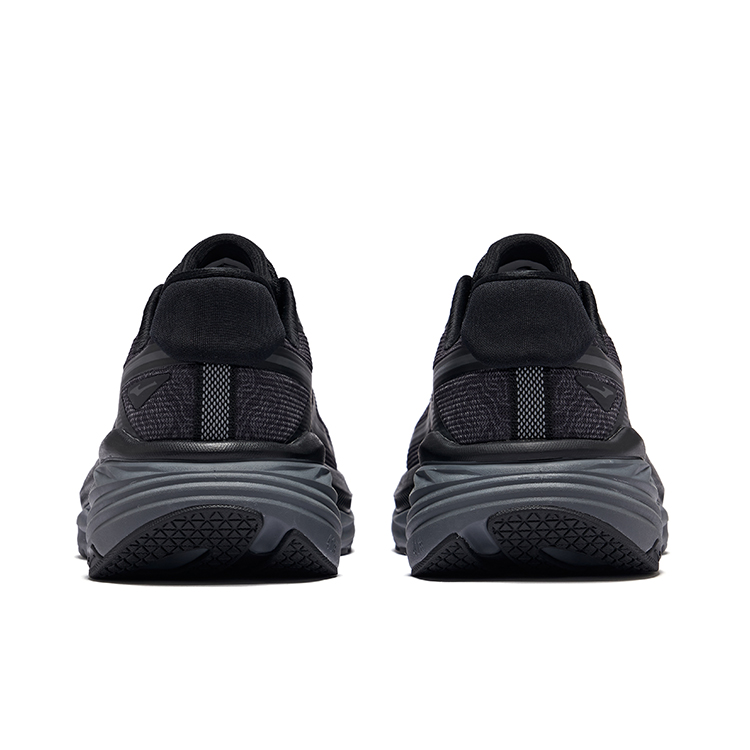 Erke Chiye Cushioning Slip Resistant Breathable Low top Casual Running Shoes Men’s Jet Black Carbon Gray