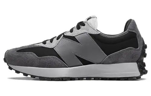 New Balance NB 327 retro fabric leather low-top casual urban commuting running shoes for men and women, black gray