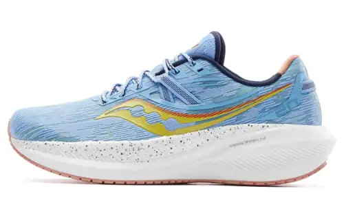Saucony Triumph Victory 20 Slip Resistant Abrasion Resistant Low top Running Shoes Men's Light Blue